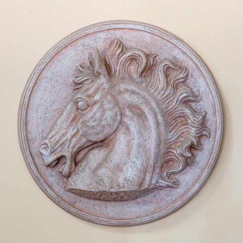 Horse Panel Travertine Ceramic Finish